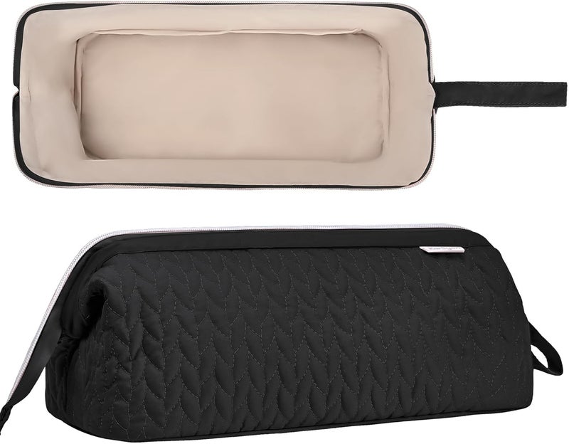 KarSyon Shark Flex Style Case for Dyson Airwrap Hair Dryer Brush Revlon Hair Tools Travel Bag Carrying Case Flat Curling Iron Organizer (Black) - Image 2